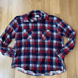 Vintage Bud Berma Highland Flannel Classic Red and Blue Plaid Shirt